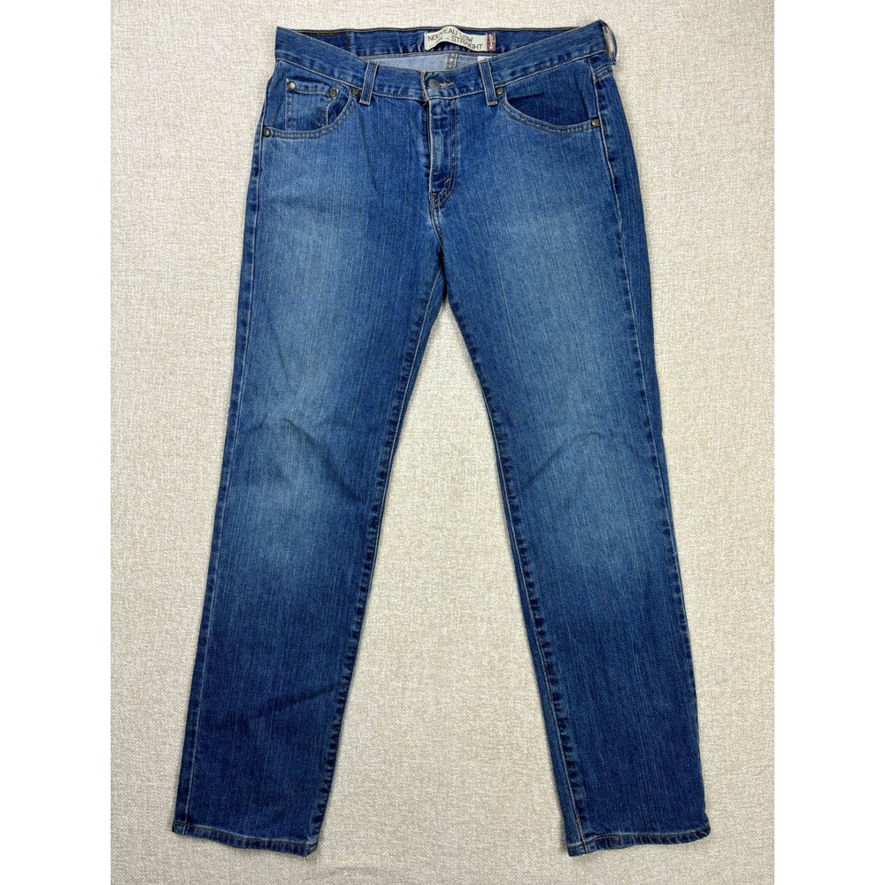 Levis 505 Nouveau Low Straight Jeans Womens 8M Blue Medium Wash Denim Pants